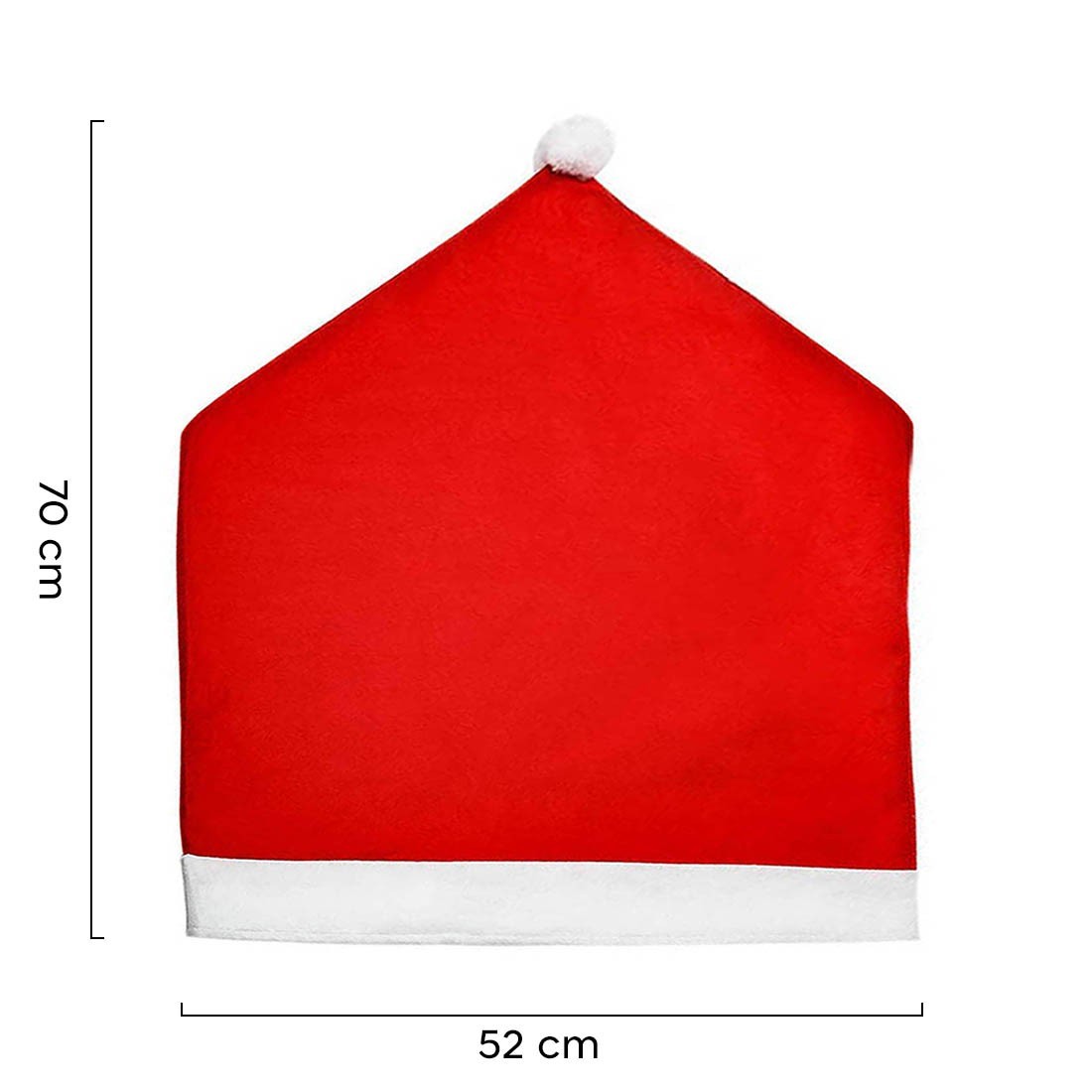 Set de 4 housses de chaise bonnet de Noël Père Noël 70 x 52 cm