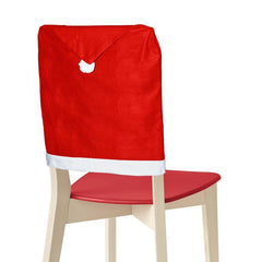 Set de 4 housses de chaise bonnet de Noël Père Noël 70 x 52 cm