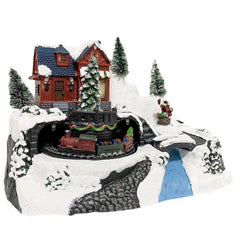 243009 Carrousel de Noël - Train avec lumières, sons et mouvements 24x16x17 cm