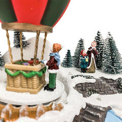 361014 Carrousel de Noël Montgolfière Carousel Lumières Sons 18x12x20cm