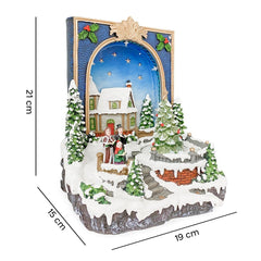 361021 Livre Arbre de Noël Lumières Sons Mouvement 19x15x21 cm