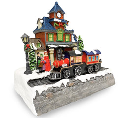 361026 Station carrousel de Noël Lumières, sons et mouvements 24x15x26 cm
