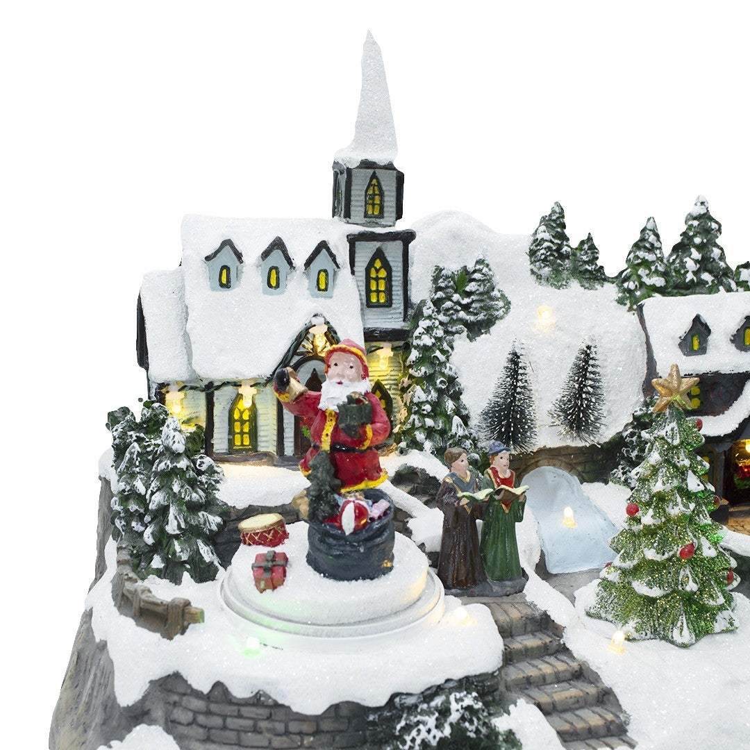 361031 Manège de Noël avec lumières, sons et mouvements 32x20x25 cm