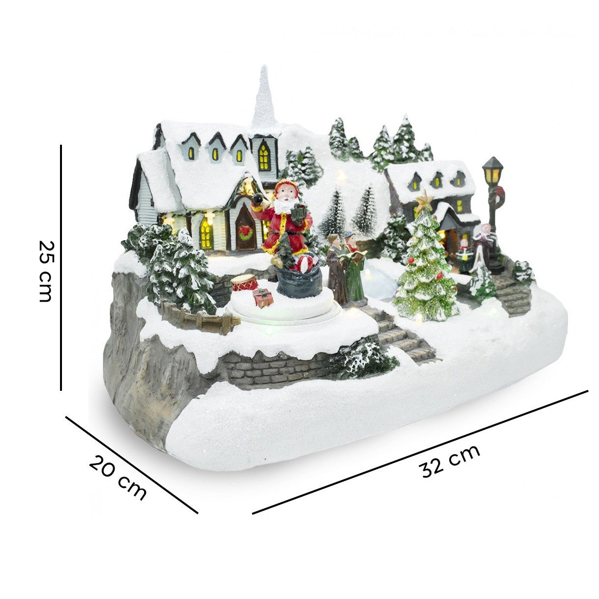361031 Manège de Noël avec lumières, sons et mouvements 32x20x25 cm