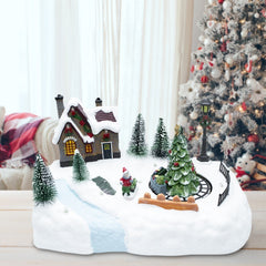 361041 Carrousel paysage de Noël Lumières de Noël Sons et mouvements 20x20x16 cm