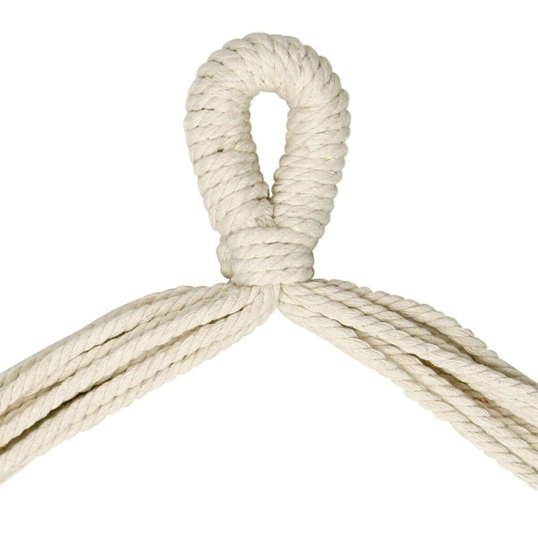 Hamac en coton suspendu CRUDO Support en bois, Chaise à bascule de jardin