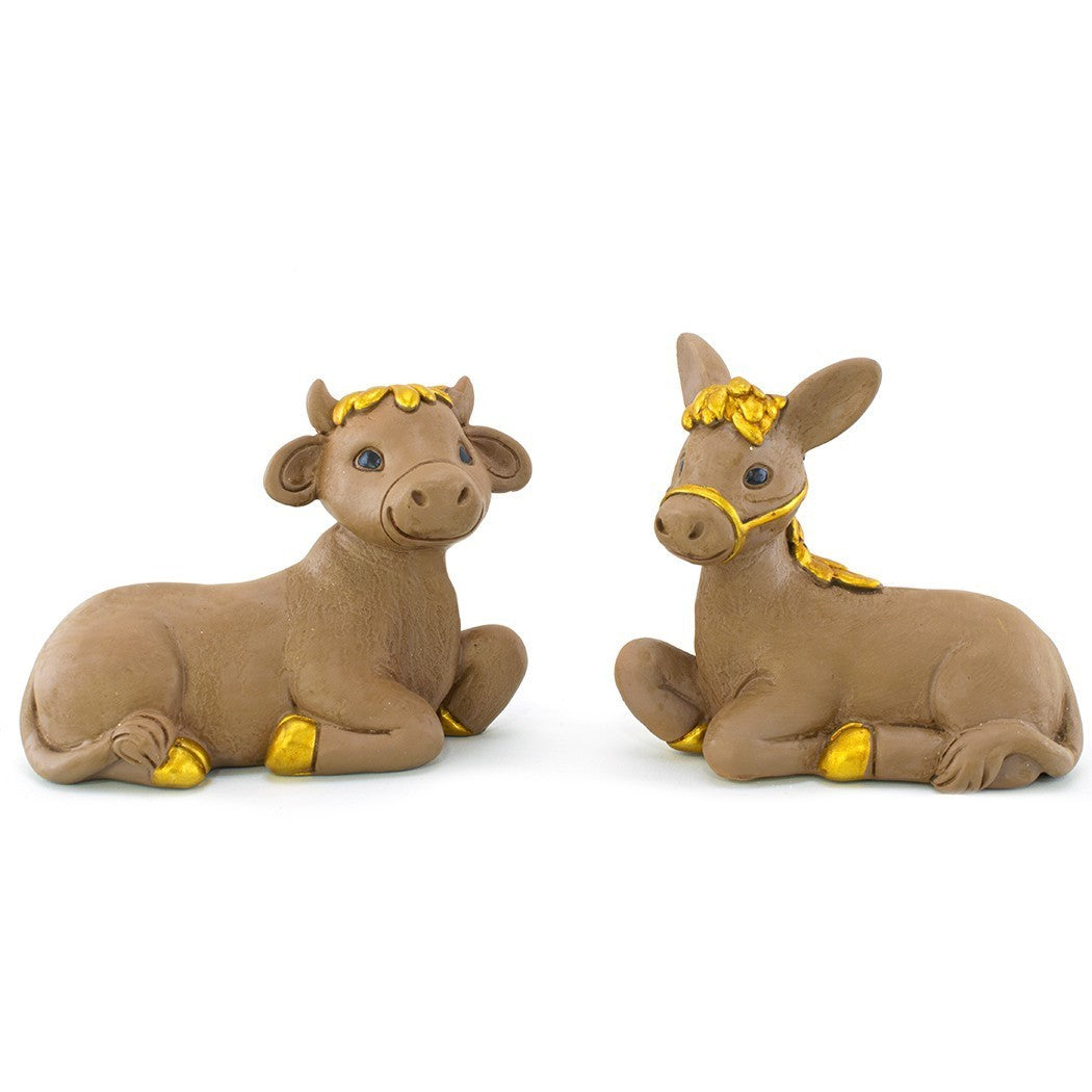 248122 Scène de Nativité 7 pcs Figurines avec 9 personnages Décorations de Noël