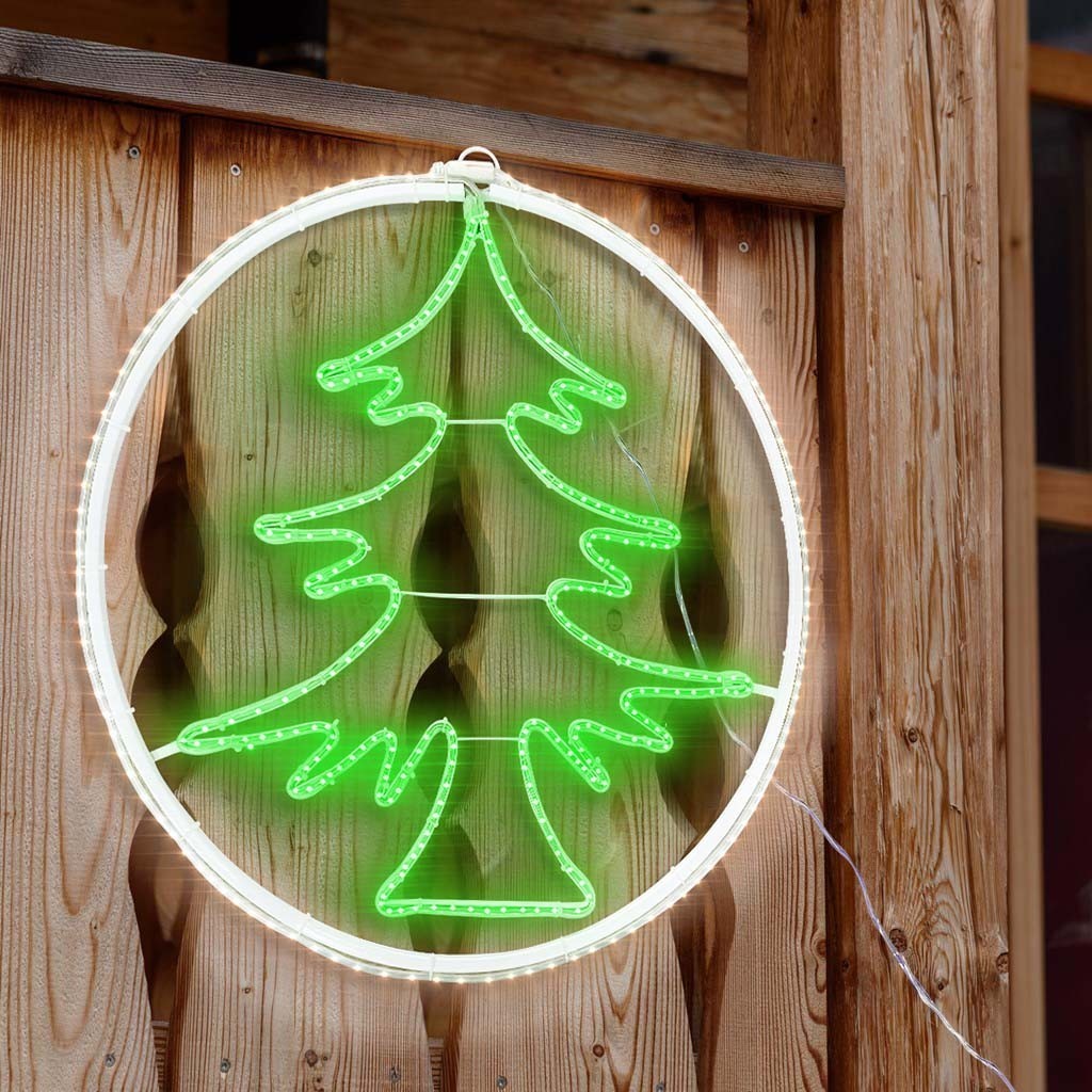 Arbre de Noël néon 60x60cm Lumière froide 420 Led Décoration de Noël