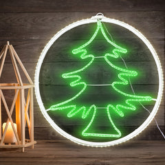 Arbre de Noël néon 60x60cm Lumière froide 420 Led Décoration de Noël