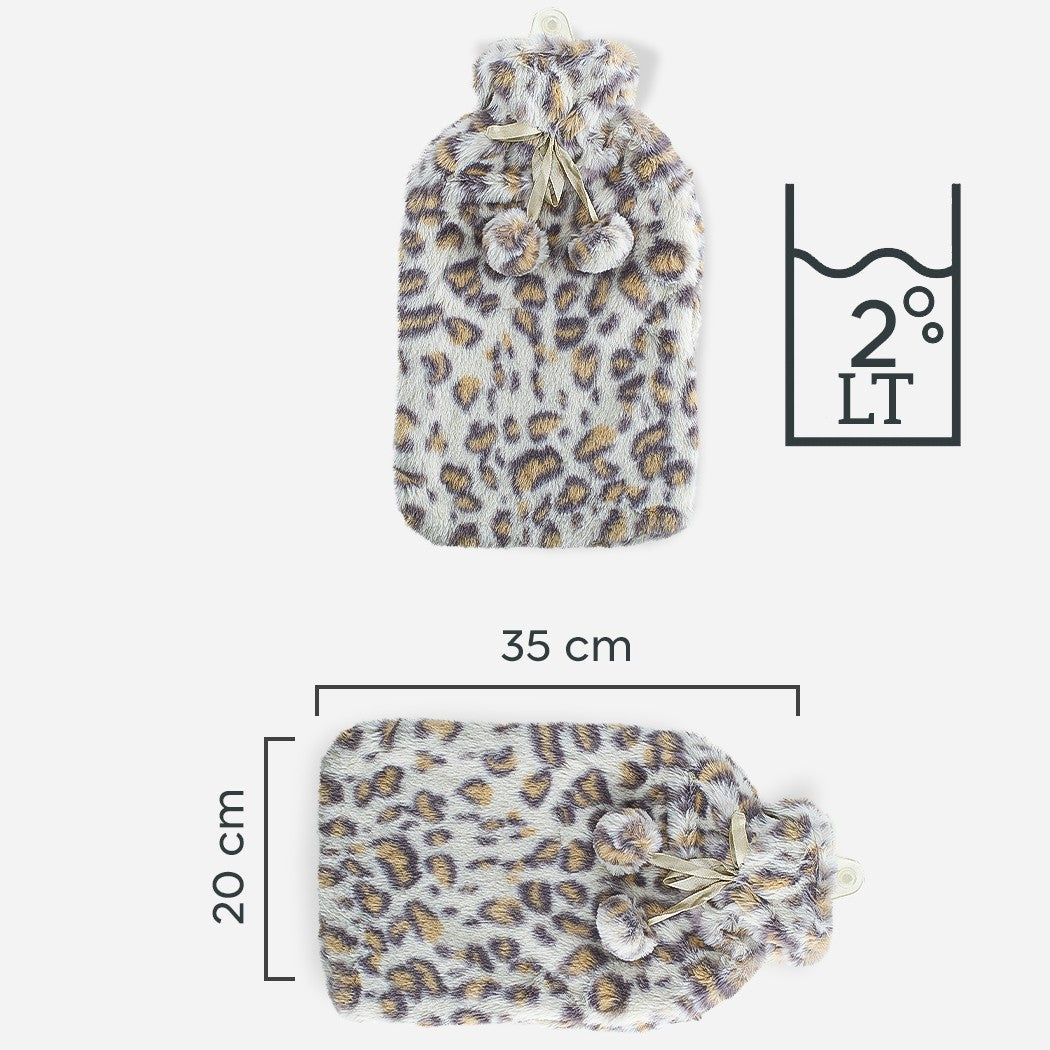 567912 Sac à eau chaude Warm & Relax 2Lt Animal Fleece Coated