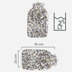 567912 Sac à eau chaude Warm & Relax 2Lt Animal Fleece Coated