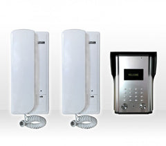 Interphone Duplex - câblage 4 fils avec 2 disques internes et 1 externe