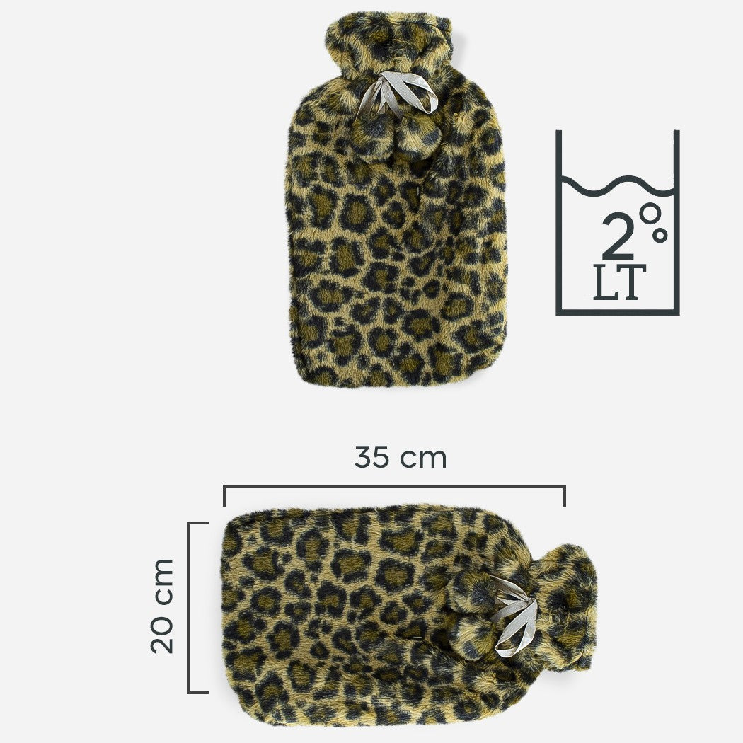 567912 Sac à eau chaude Warm & Relax 2Lt Animal Fleece Coated