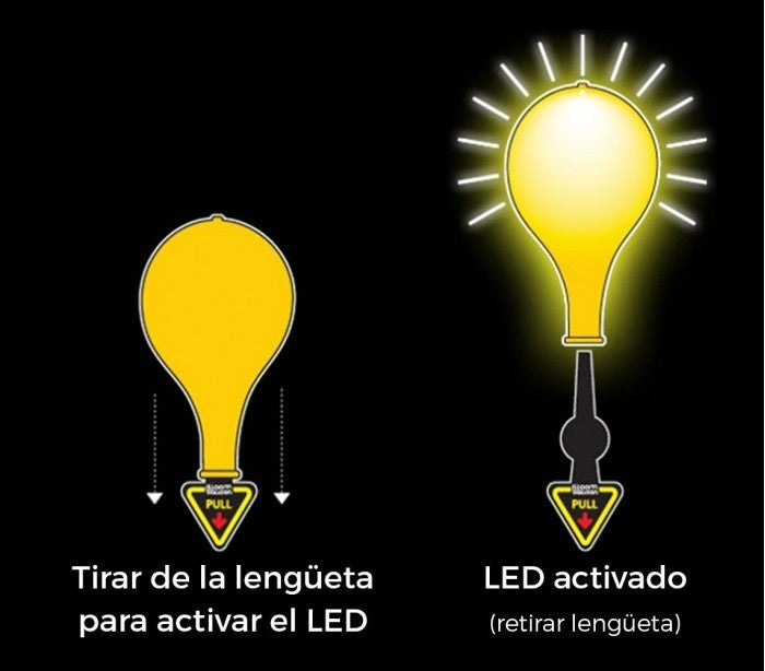 Pack 5 PCS ballons à led couleurs assorties pour des événements