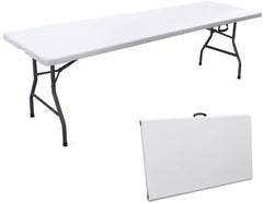 Table de jardin pliable SILVERA XL transportable dans une mallette 244X76X74 cm