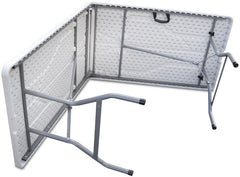 Table de jardin pliable SILVERA XL transportable dans une mallette 244X76X74 cm