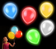 Pack 5 PCS ballons à led couleurs assorties pour des événements