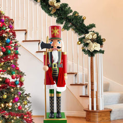 392049 Casse-Noisette Soldat pour décoration Noël 80H Rouge et vert avec hache