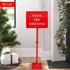 280032 Père Noël Boîte aux lettres 110cm rouge Décorations de Noël pour maison