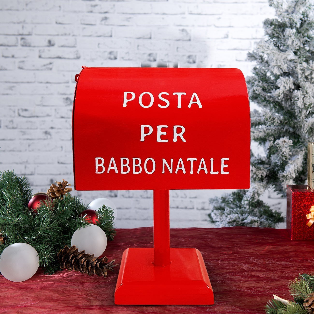 280036 Père Noël Boîte aux lettres 42 cm rouge Décoration de Noël