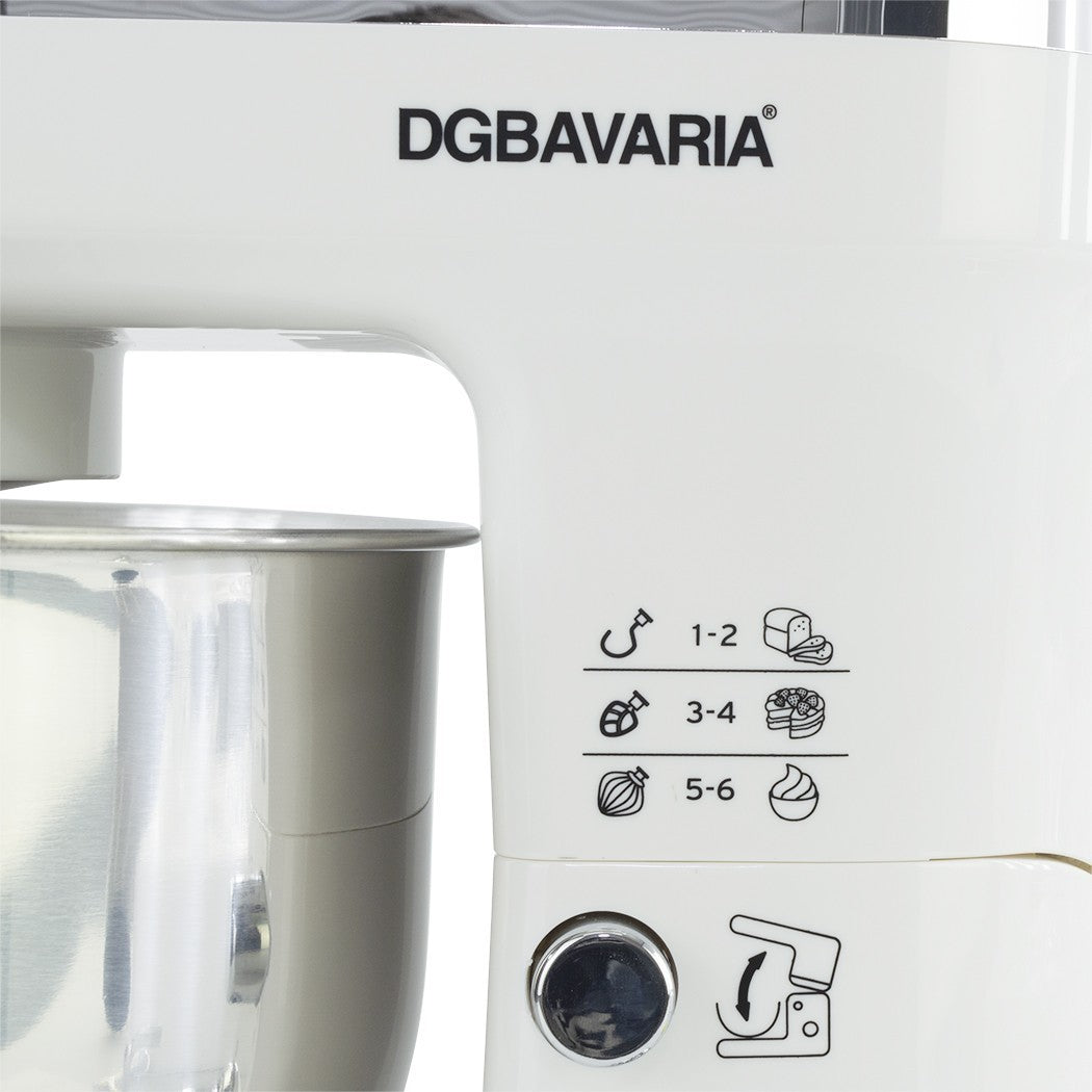 Blender planétaire DGBAVARIA 5L accessoires en acier inoxydable 6 vitesses 1200W