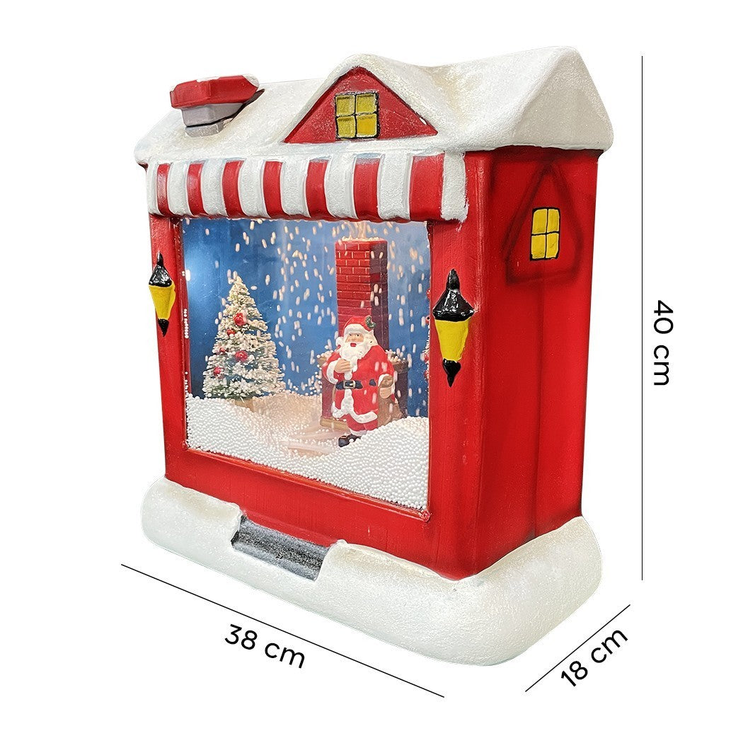 Maison de Noël avec paysage animé Musique légère 392041 Décoration 45x15x35