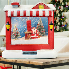 Maison de Noël avec paysage animé Musique légère 392041 Décoration 45x15x35
