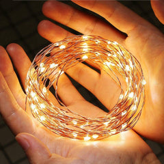56104 Guirlande lumineuse intérieur de Noël 50 LED forme goutte d'eau à pile