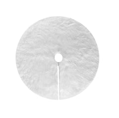 Tapis de base pour sapin de Noël 100 cm poils très doux blanc