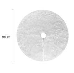 Tapis de base pour sapin de Noël 100 cm poils très doux blanc