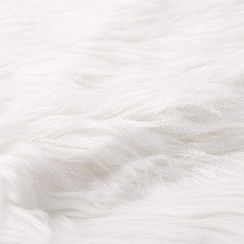Tapis de base pour sapin de Noël 100 cm poils très doux blanc