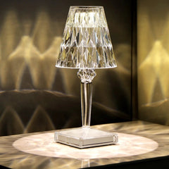 Lampe de table diamant à LEDs colorées avec touche USB