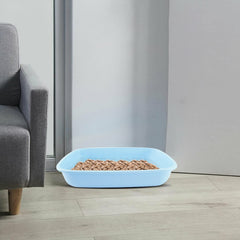 80500 Bac à litière et mangeoire pour chats 37x27x8,5H cm avec seau et écope