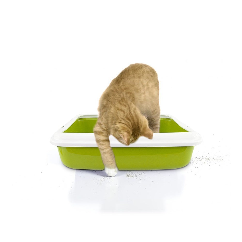 10547 BIG Bac à litière pour chat 49x39x12Hcm bac à litière et bord relevé