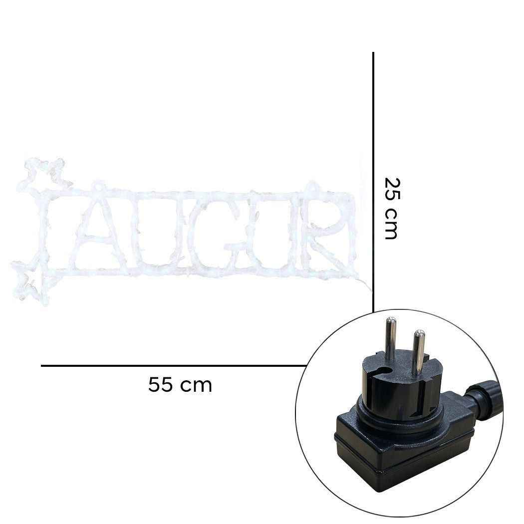 88SP-24 Écriture lumineuse 88 LED Auguri cold light Christmas Wall 55x16 cm