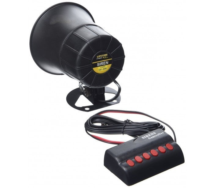 Sirène de voiture 20W avec télécommande - 6 sonneries différentes 12v