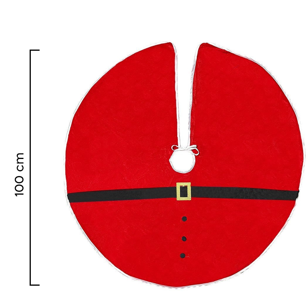 006635 Tapis de base pour arbre de Noël avec motif de robe du Père Noël