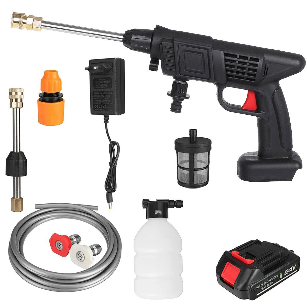 345217 Pistolet haute pression sans fil avec mallette de transport