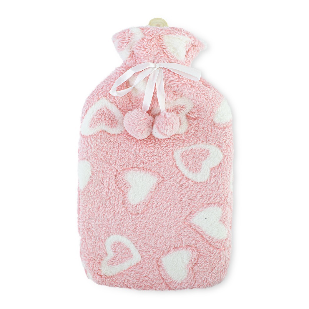 567910 Bouillotte 2L avec doublure en peluche pour la chaleur et la détente