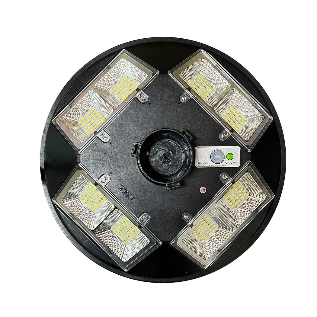042008 Lampadaire solaire 200W poteau mural courbe télécommande 46x13cm