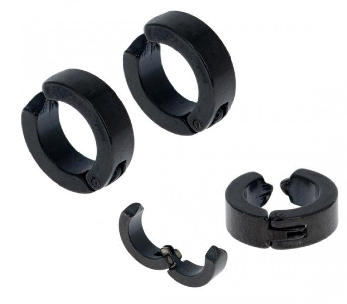 Kit 2 paires de boucles d'oreilles avec clip de fermeture - unisexe