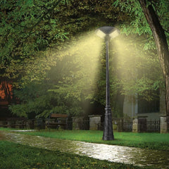 042008 Lampadaire solaire 200W poteau mural courbe télécommande 46x13cm