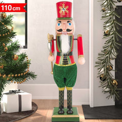 392029 Casse-noisette soldat hauteur 110 cm avec Sons, Lumières et Mouvement