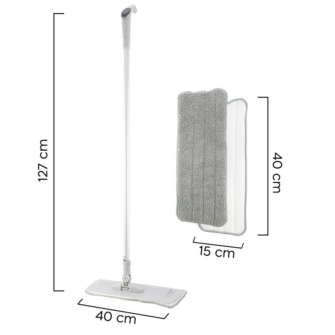 817426 Mop avec pulvérisateur et brosse rotative à 360° pour le nettoyage du sol