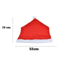 Kit 2 housses de chaise - chapeau de Noël Père Noël - 70 x 52 cm