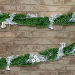 47850 Couronne de Noël branches d'arbre enneigées 290 cm Décorations de Noël