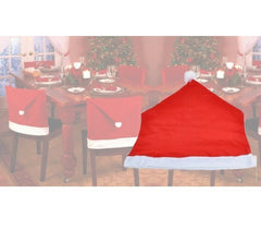 Kit 2 housses de chaise - chapeau de Noël Père Noël - 70 x 52 cm