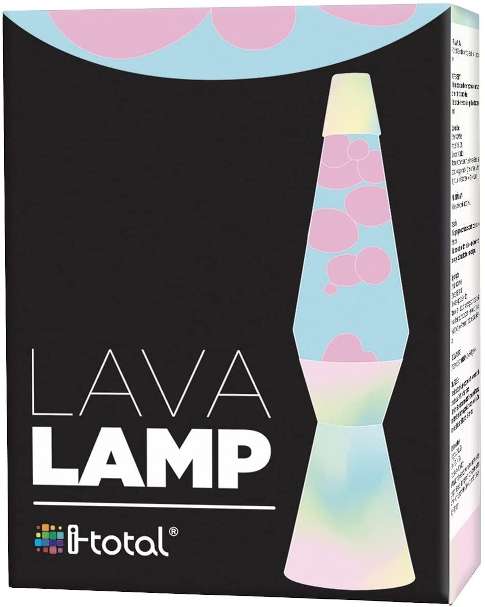 Lampe à lave 40cm XL1779 Raimbow Dream Base Pastel Colours Magma Pink