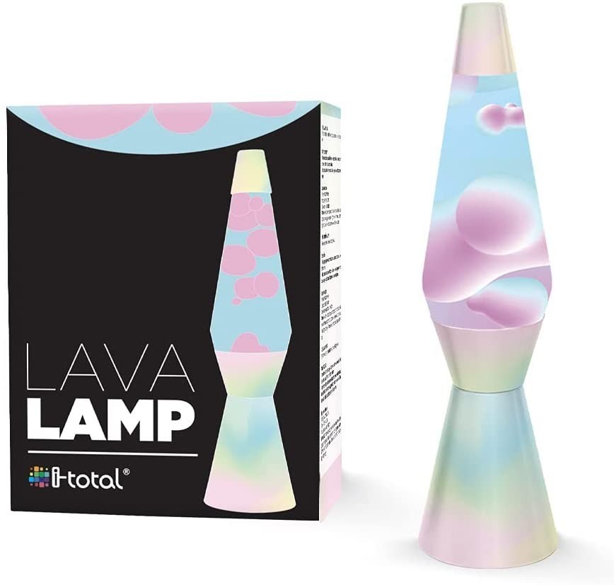 Lampe à lave 40cm XL1779 Raimbow Dream Base Pastel Colours Magma Pink