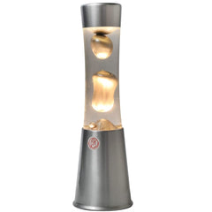 Lampe à lave 30cm XL1763 Base en argent brillant et design moderne en or magma
